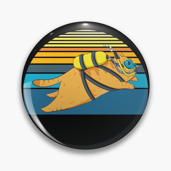 Item preview, Retro vintage Scuba Diving cat - Scuba Diving Cats - for kids -  Children cats & scuba diving lovers  designed and sold by Live  Today.