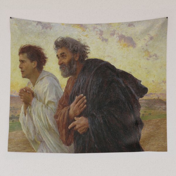 Item preview, Eugene Burnand's The Disciples Peter and John Running to the Sepulchre on the Morning of the Resurrection designed and sold by mosfunky.