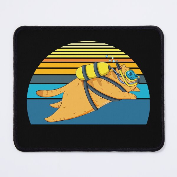 Item preview, Retro vintage Scuba Diving cat - Scuba Diving Cats - for kids -  Children cats & scuba diving lovers  designed and sold by Live  Today.