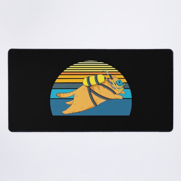 Item preview, Retro vintage Scuba Diving cat - Scuba Diving Cats - for kids -  Children cats & scuba diving lovers  designed and sold by Live  Today.