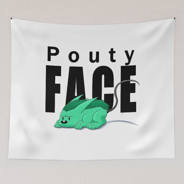 Item preview, Pouty Face (cyan) designed and sold by Rageman0329.