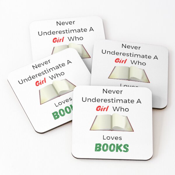 Item preview, Never Underestimate A Girl Who Loves Book - Funny And Cute Quotes designed and sold by Designspot2020.