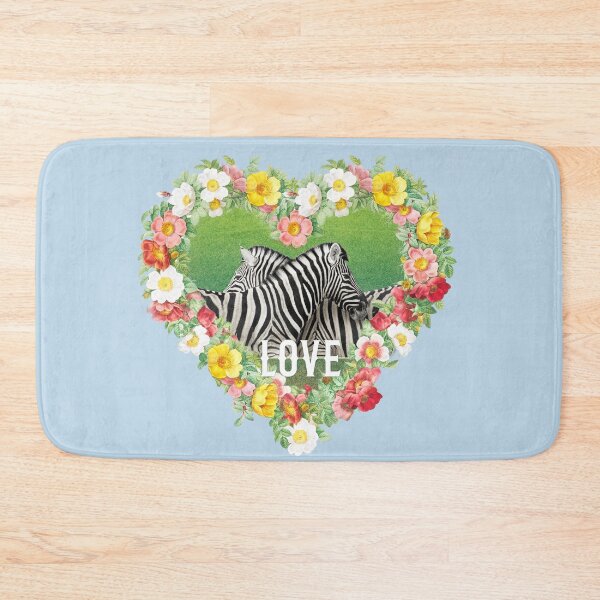 Item preview, Pair of zebras in love / Loving hug / Flowers heart designed and sold by EglesCreations.