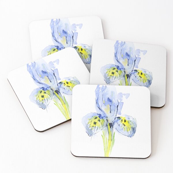 Item preview, Blue Iris Flower Watercolor Print designed and sold by NatalyMak.