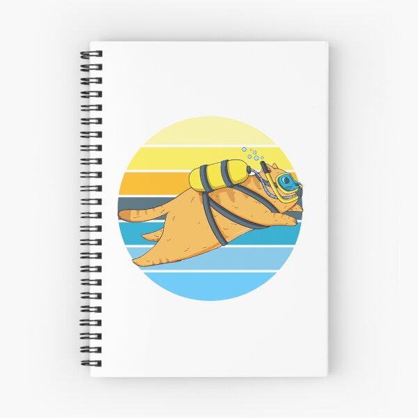 Item preview, Retro vintage Scuba Diving cat - Scuba Diving Cats - for kids -  Children cats & scuba diving lovers  designed and sold by Live  Today.