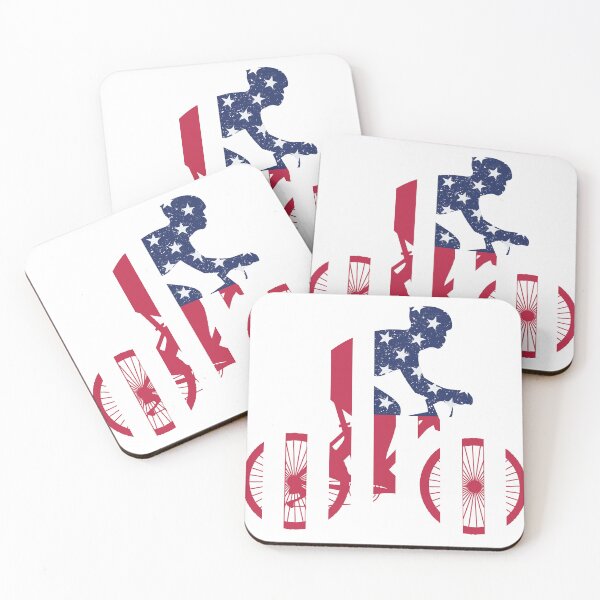 Item preview, USA Stars And Stripes Patriotic Bicyclist Biker Design designed and sold by SpotWarehouse.