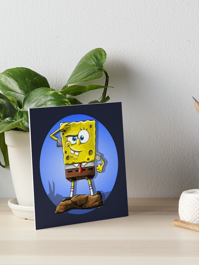 SpongeBob SquarePants is ready to go | Art Board Print