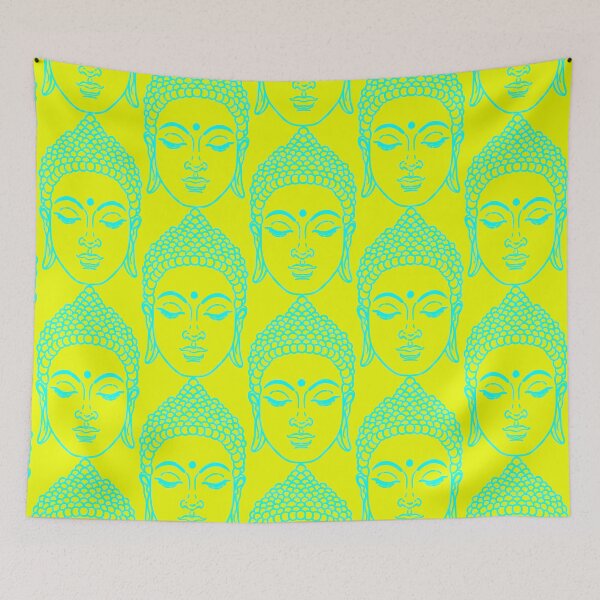 Item preview, Buddha head in cyan designed and sold by elfina.