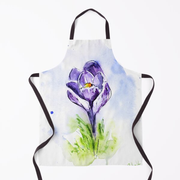 Item preview, Purple Crocus Flower Watercolor Print designed and sold by NatalyMak.