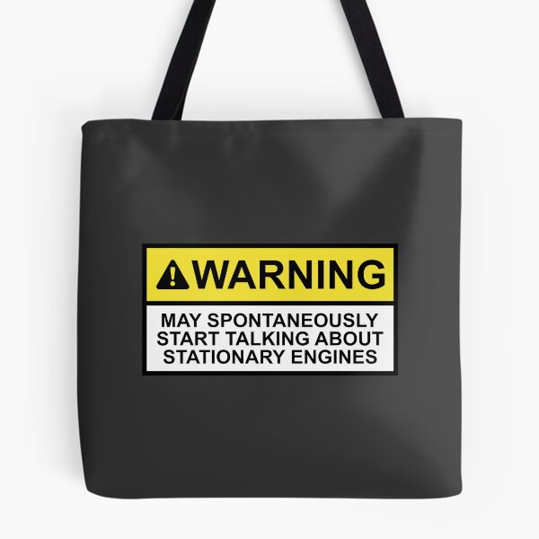 Item preview, Funny Stationary Engine Warning Design designed and sold by David Speed Design.
