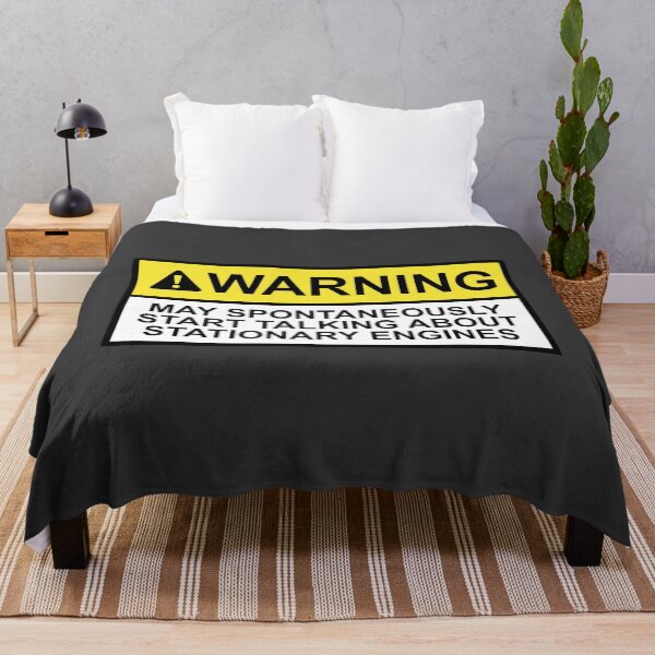 Item preview, Funny Stationary Engine Warning Design designed and sold by David Speed Design.