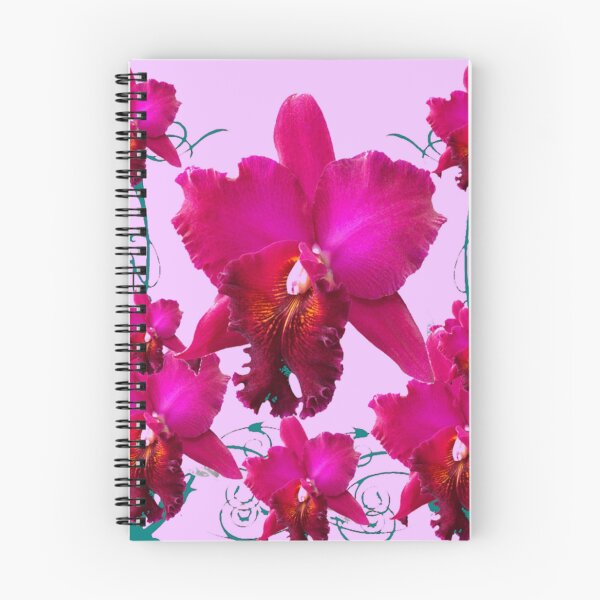 Item preview, FUCHSIA PINK DECORATIVE GARDEN ORCHIDS PATTERN ART designed and sold by sharlesart.