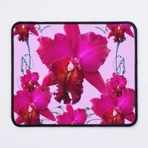 Item preview, FUCHSIA PINK DECORATIVE GARDEN ORCHIDS PATTERN ART designed and sold by sharlesart.