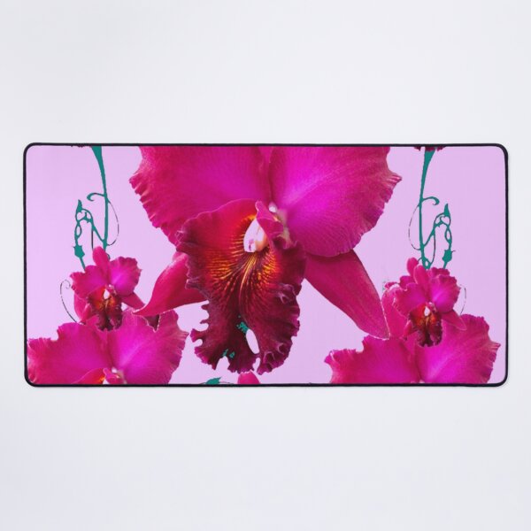 Item preview, FUCHSIA PINK DECORATIVE GARDEN ORCHIDS PATTERN ART designed and sold by sharlesart.