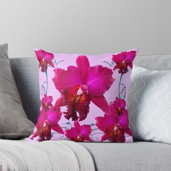 Item preview, FUCHSIA PINK DECORATIVE GARDEN ORCHIDS PATTERN ART designed and sold by sharlesart.