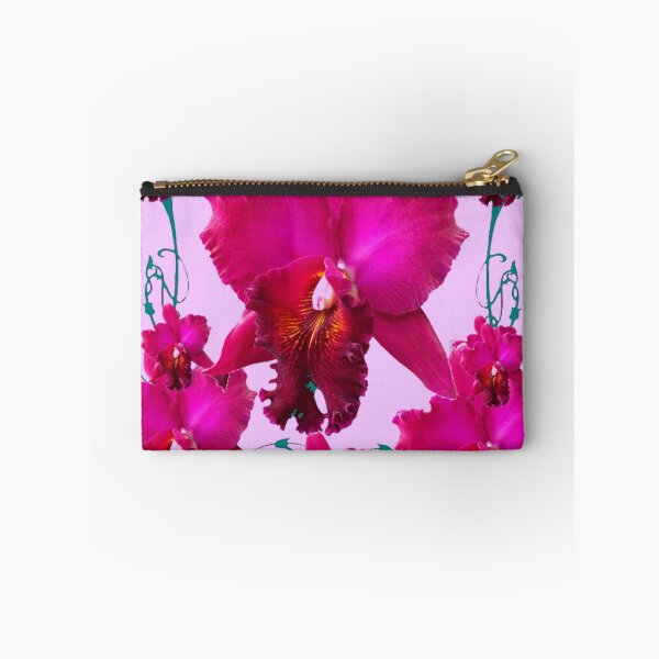 Item preview, FUCHSIA PINK DECORATIVE GARDEN ORCHIDS PATTERN ART designed and sold by sharlesart.