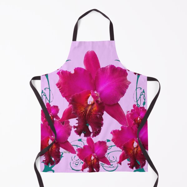 Item preview, FUCHSIA PINK DECORATIVE GARDEN ORCHIDS PATTERN ART designed and sold by sharlesart.