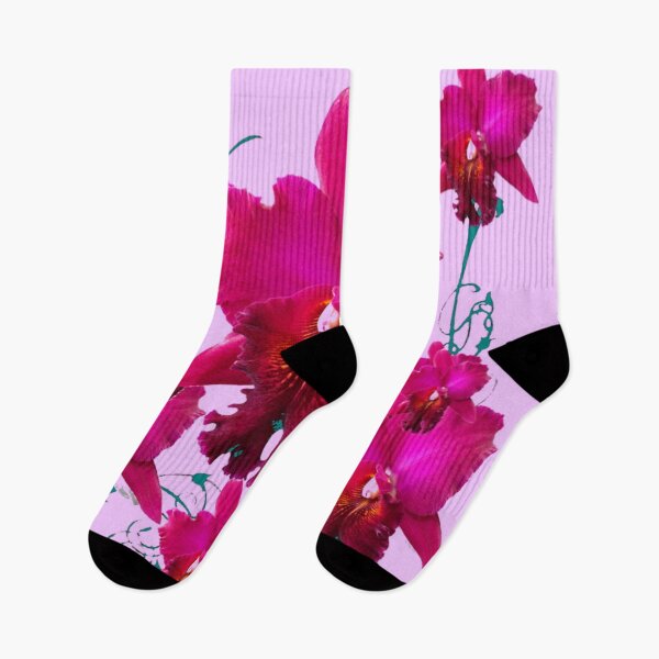 Item preview, FUCHSIA PINK DECORATIVE GARDEN ORCHIDS PATTERN ART designed and sold by sharlesart.
