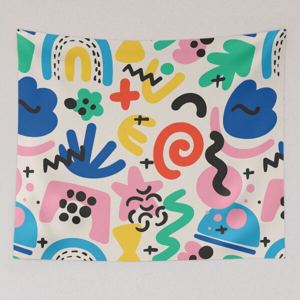 Item preview, Abstract Shapes Colorful Elements Pattern designed and sold by SpotWarehouse.