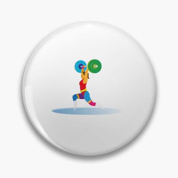 Item preview, young woman weightlifter designed and sold by Haxino.