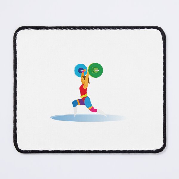 Item preview, young woman weightlifter designed and sold by Haxino.