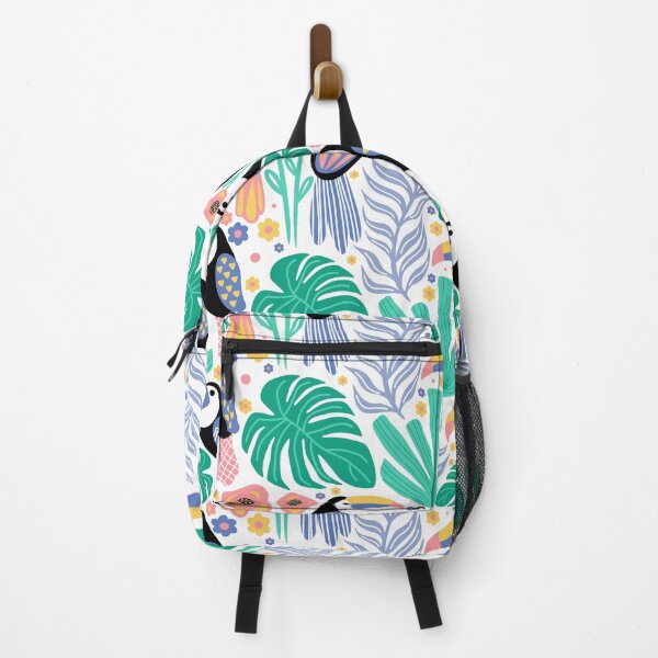 Item preview, pattern of toucans in the vegetation white background designed and sold by Proud Pro Gifts.