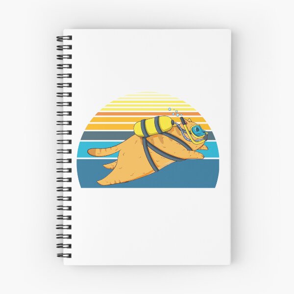 Item preview, Retro vintage Scuba Diving cat - Scuba Diving Cats - for kids -  Children cats and scuba diving lovers  designed and sold by Live  Today.