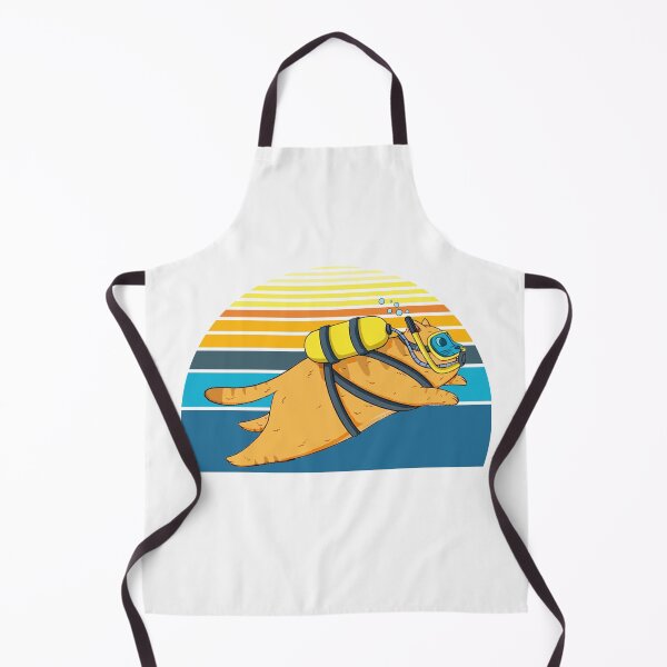 Item preview, Retro vintage Scuba Diving cat - Scuba Diving Cats - for kids -  Children cats and scuba diving lovers  designed and sold by Live  Today.