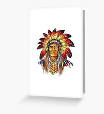Indian Chief Greeting Card