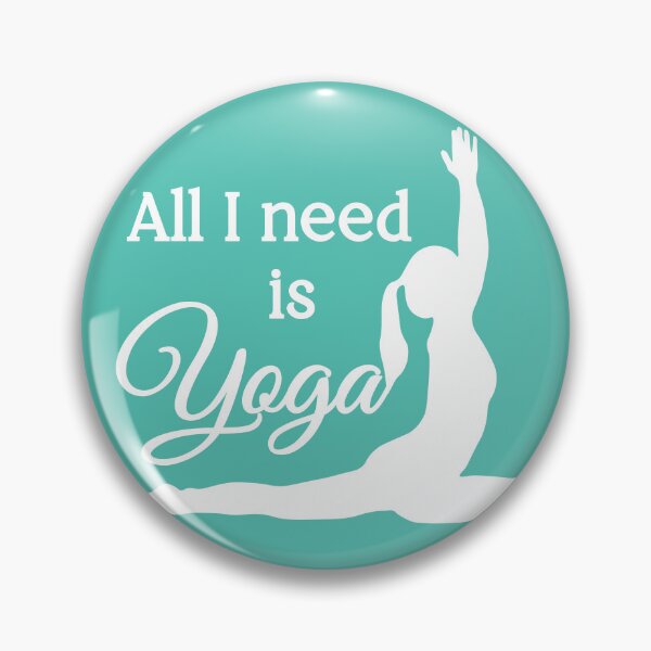Item preview, All I Need is Yoga | White | Cyan designed and sold by Wintre2.