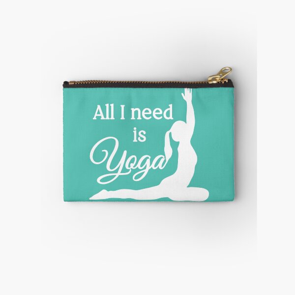 Item preview, All I Need is Yoga | White | Cyan designed and sold by Wintre2.