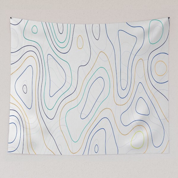 Item preview, Abstract colorful topographic map design designed and sold by SpotWarehouse.