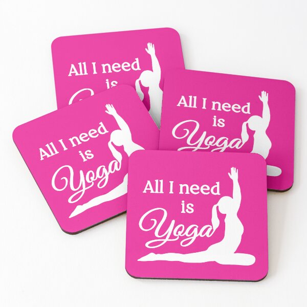 Item preview, All I Need is Yoga | White | Pink designed and sold by Wintre2.