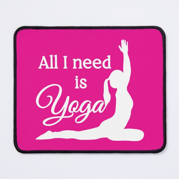 Item preview, All I Need is Yoga | White | Pink designed and sold by Wintre2.