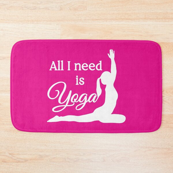 Item preview, All I Need is Yoga | White | Pink designed and sold by Wintre2.