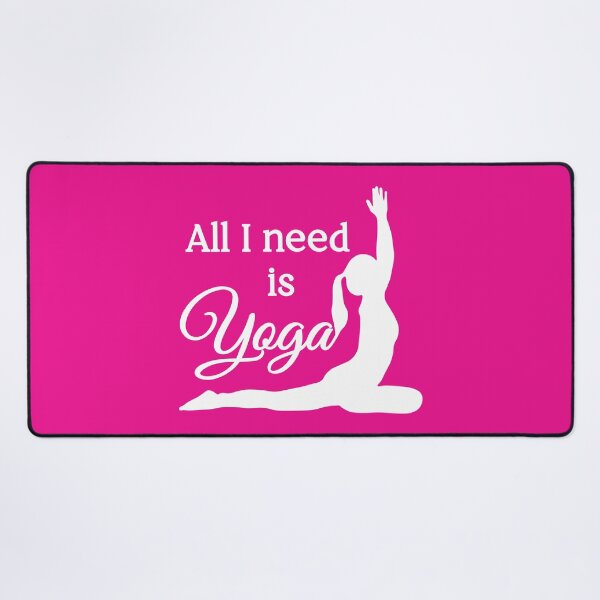 Item preview, All I Need is Yoga | White | Pink designed and sold by Wintre2.