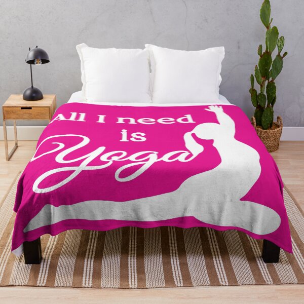 Item preview, All I Need is Yoga | White | Pink designed and sold by Wintre2.