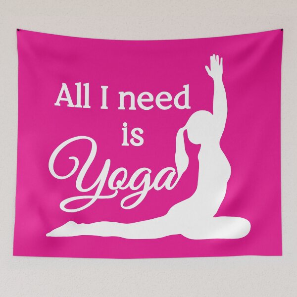 Item preview, All I Need is Yoga | White | Pink designed and sold by Wintre2.