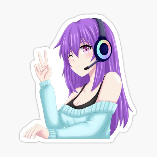 Anime Gaming Cute Anime Girl Sticker By ChriizzGoku ...