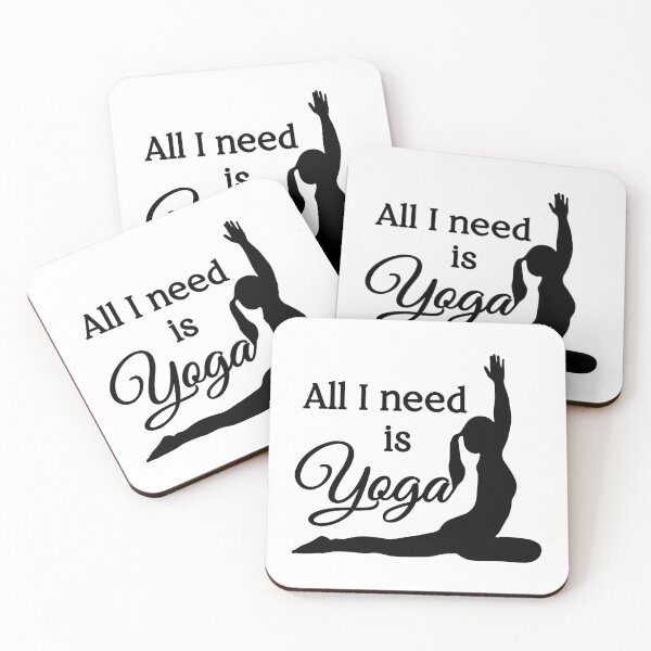 Item preview, All I Need is Yoga | Black | White designed and sold by Wintre2.