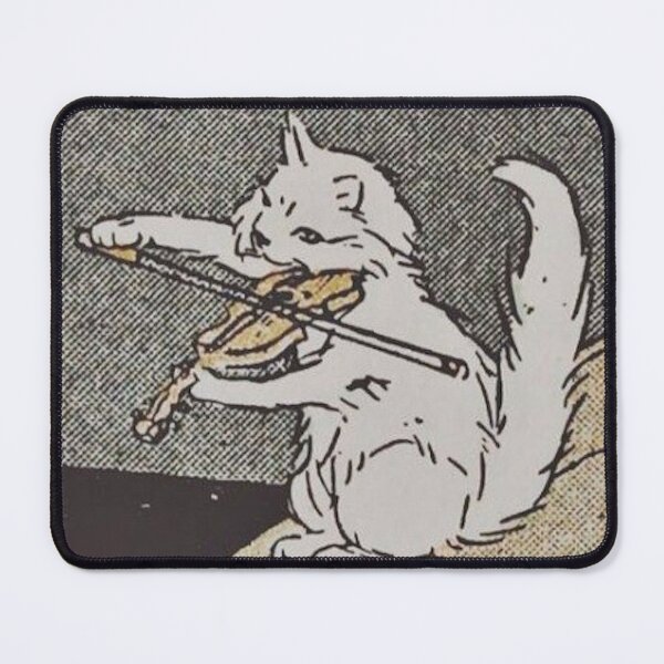 Item preview, cat playing violin comic designed and sold by KJ Juliet.