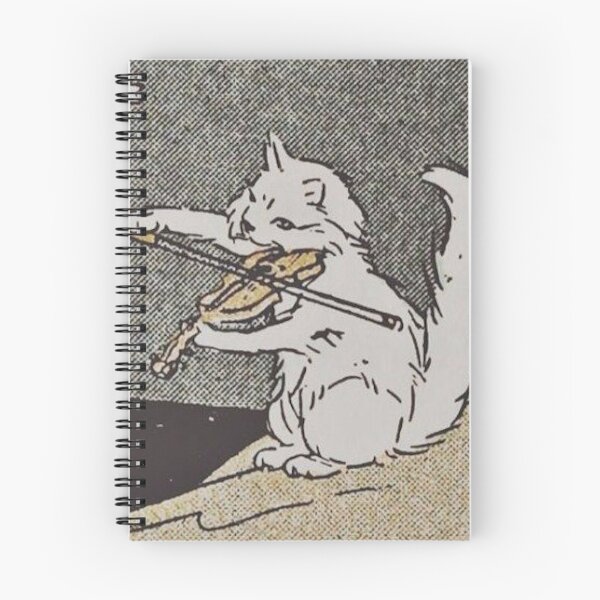 Item preview, cat playing violin comic designed and sold by KJ Juliet.