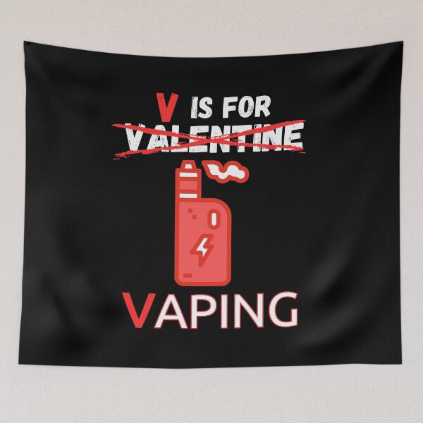 Item preview, V is for Vaping - Valentine's Day Gift designed and sold by NewHumansDesign.