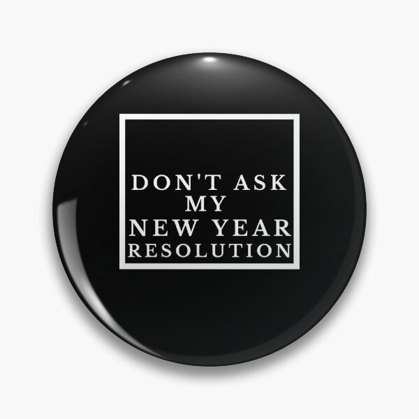 Item preview, New year resolutions - black designed and sold by ActRightToday.