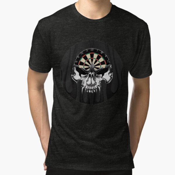 Darts Skull Tri-blend T-Shirt