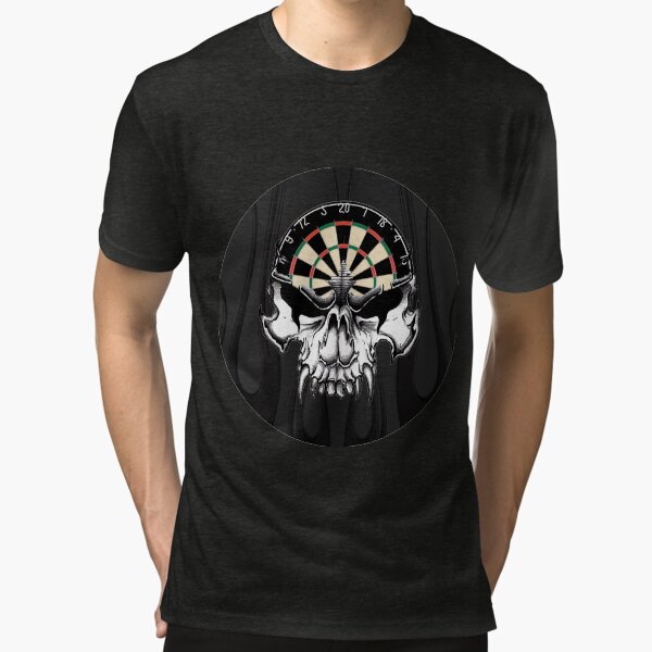 Darts Skull Tri-blend T-Shirt