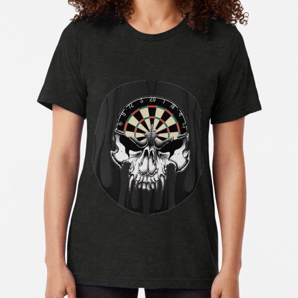 Darts Skull Tri-blend T-Shirt