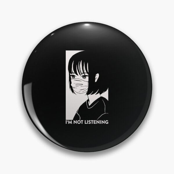 Item preview, I'm Not Listening Emo Aesthetic Japanese Antisocial Anime designed and sold by FalkDania.