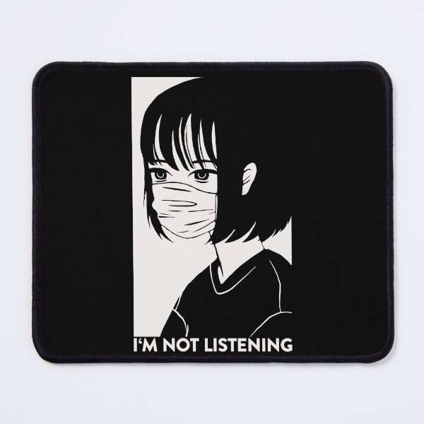 Item preview, I'm Not Listening Emo Aesthetic Japanese Antisocial Anime designed and sold by FalkDania.