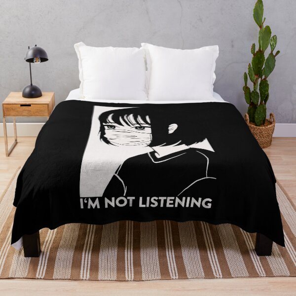 Item preview, I'm Not Listening Emo Aesthetic Japanese Antisocial Anime designed and sold by FalkDania.